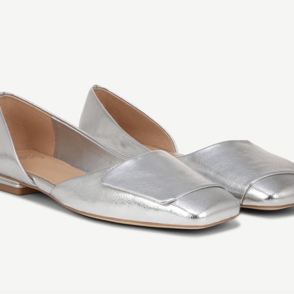 SARTO By Franco Sarto Metallic Silver Flats